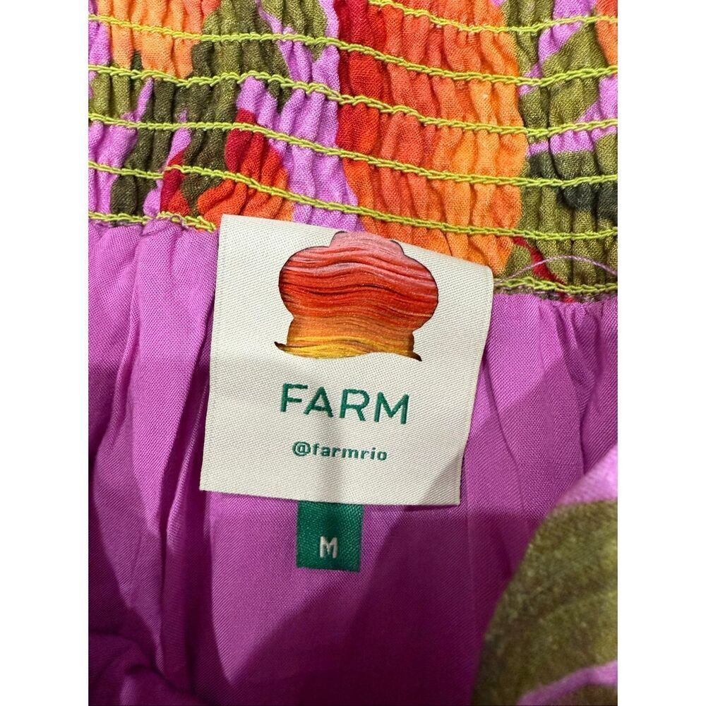 Farm Rio Mango Macaw Mini Dress M - Picture 5 of 9